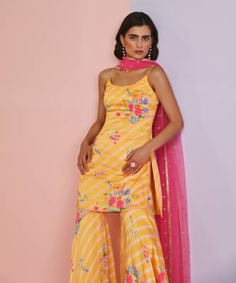 Sara satin sharara set 2