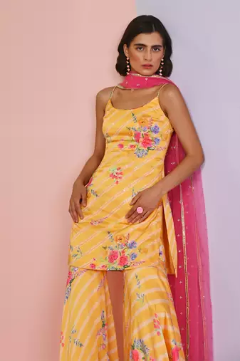 Sara satin sharara set