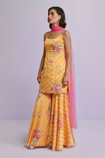 Sara satin sharara set