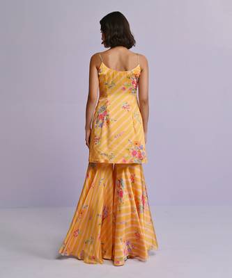 Sara satin sharara set 5
