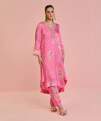 Rosetta satin kurta set 2