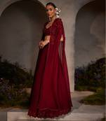 Lauren maroon jacket set