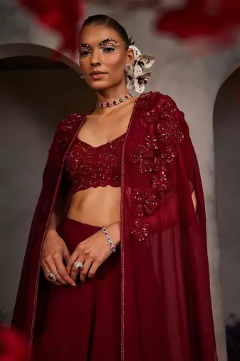 Lauren maroon jacket set