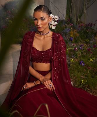 Lauren maroon jacket set 4