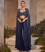 Lexi electric blue cape set