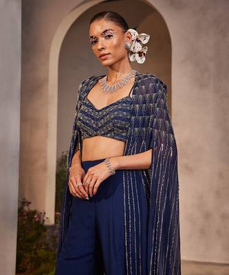 Lexi electric blue cape set 2