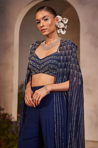 Lexi electric blue cape set