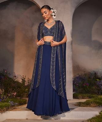 Leia electric blue jacket set 1
