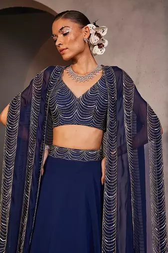 Leia electric blue jacket set