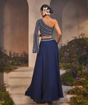 Leila electric blue skirt set 3