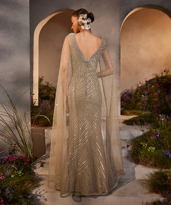 Lucy silver grey gown 3