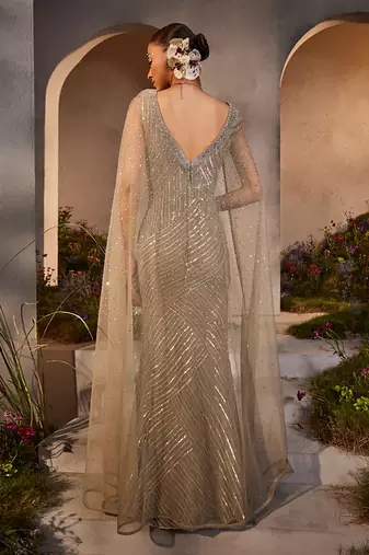 Lucy silver grey gown