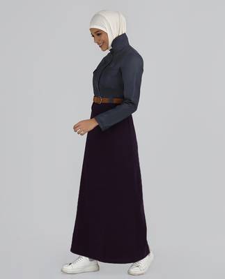Length 58 | Jacket Style Purple Winter Jilbab | Silk Route 2