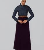 Length 60 | Jacket Style Purple Winter Jilbab  | Silk Route