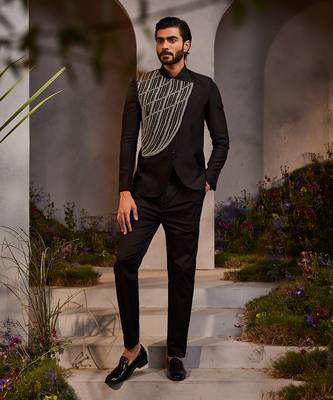 Luke black bandhgala set 1
