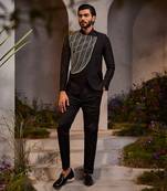 Luke black bandhgala set