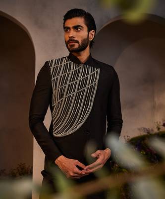 Luke black bandhgala set 2