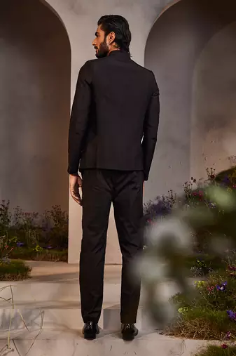 Luke black bandhgala set