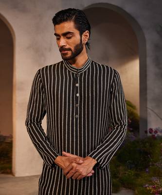 Liam black kurta pajama set 2