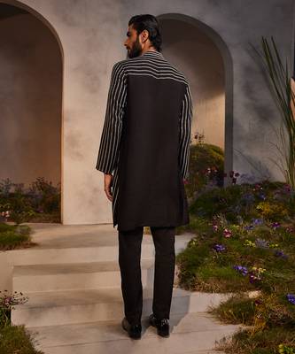 Liam black kurta pajama set 3