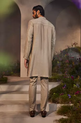 Laith silver grey kurta pajama set