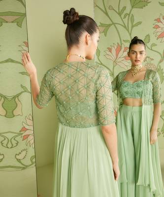 Indo western jacket set 2
