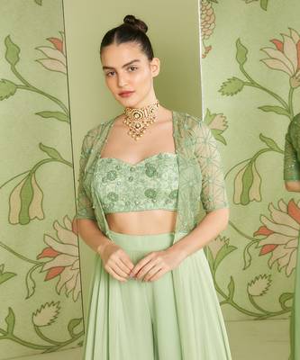 Indo western jacket set 3