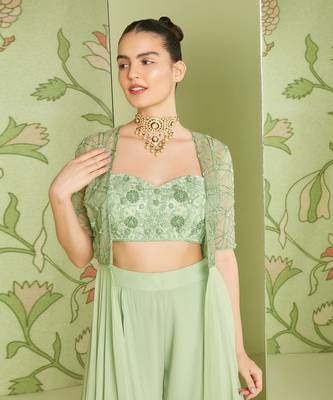 Indo western jacket set 4