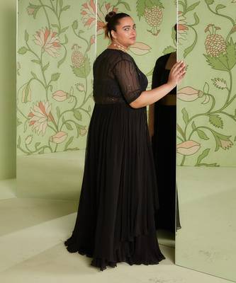Black indo western jacket set 3