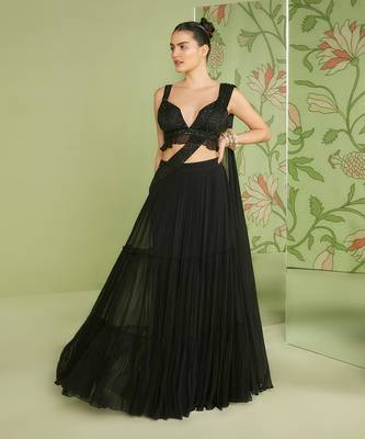 Black concept saree set 1