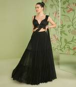 Black concept saree set