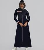 Length 58 inch | Majolica Blue Hooded Winter Jilbab | Silk Route