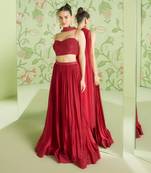 Cherry Red Lehenga