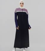 Length 54 inch | Luxury Knit Blue Winter Jilbab | Silk Route