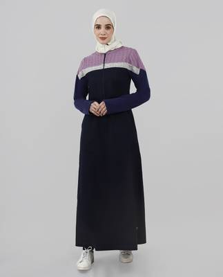 Length 58 inch | Luxury Knit Blue Winter Jilbab | Silk Route 1