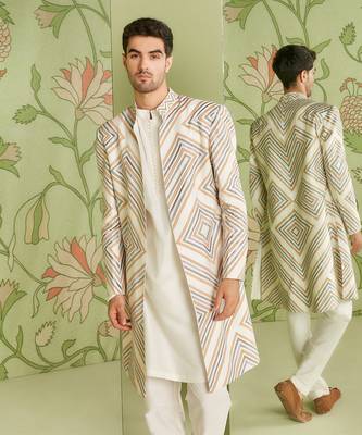 Ivory long jacket set 3