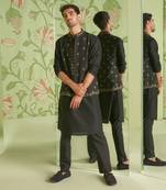 Black bundi kurta set
