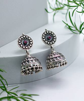 Hanging dome shape handcrafted jhumka earrings 1