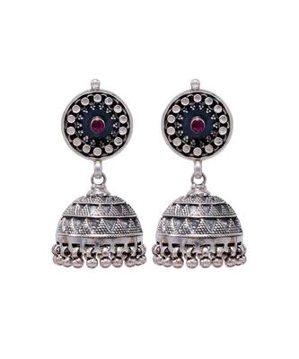 Hanging dome shape handcrafted jhumka earrings 2
