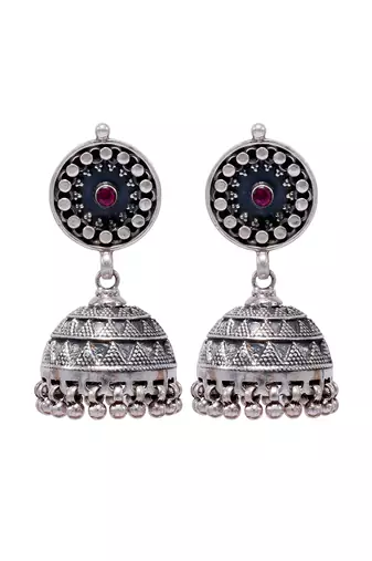 Hanging dome shape handcrafted jhumka earrings