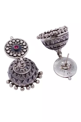 Hanging dome shape handcrafted jhumka earrings