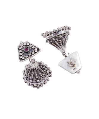 Indian traditional silver jhumkis 3
