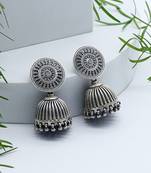 Silver jhumka earrings