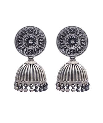 Silver jhumka earrings 2