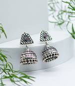 Silver jhumkis