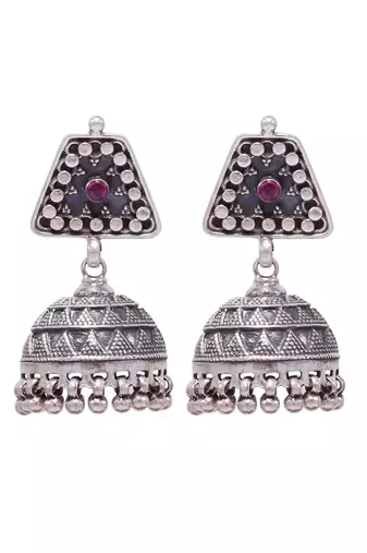Silver jhumkis