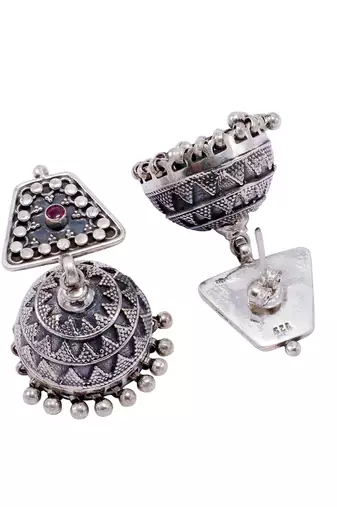 Silver jhumkis