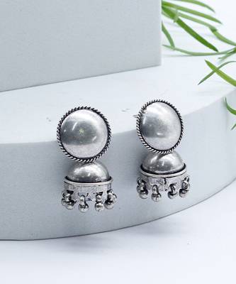 Hanging dome shape handcrafted jhumka earrings 1