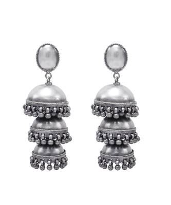 Hanging handcrafted jhumka earrings 2