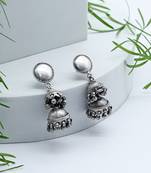 Handcrafted sliver traditional jhumkis